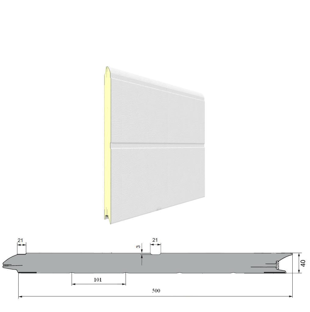 Panel M-line with finger protection 500 mm