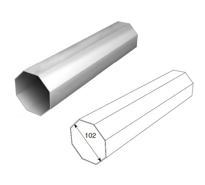 Octagonal shaft RV102 x 2.5