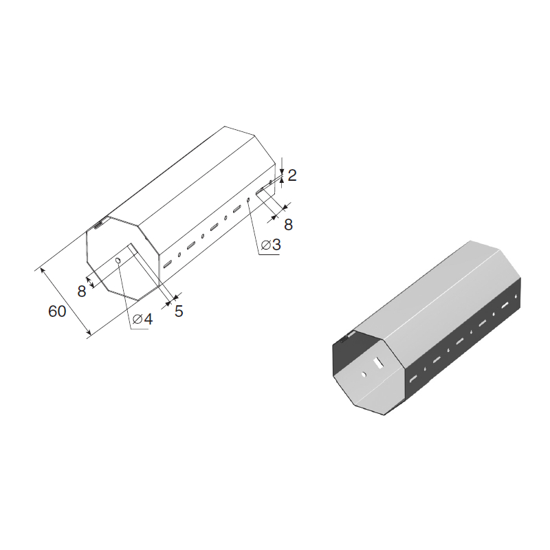 ctagonal shaft RV 60x0,6