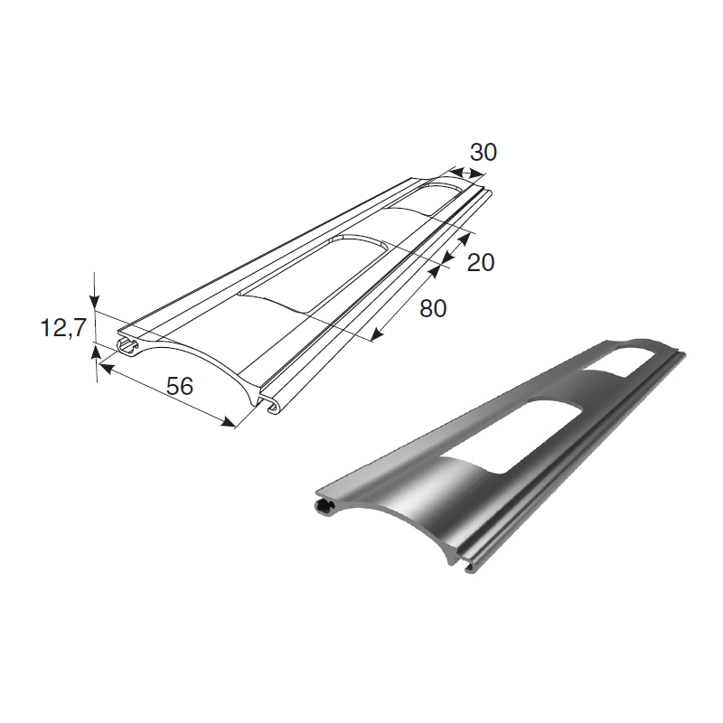 Extruded profile RHE56GM